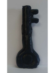 Schwarze Schlüsselkerze. 18 Zentimeter