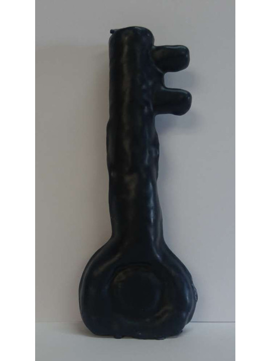 Schwarze Schlüsselkerze. 18 Zentimeter