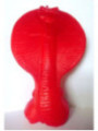 Handgefertigte Wachsfigur Große Rote Kobra 19 x 14 cm.