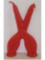 Große rote Schere Kerze. 18 Zentimeter