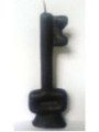 Schwarze Schlüsselkerze. 15 Zentimeter