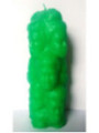 Tausend Gesichter Kerze, grün, 14x5cm