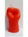 Rote Faust Kerze.10 Zentimeter