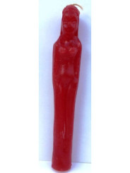 Rote Kerze, Form einer Frau, 20X2