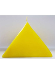 Gelbe Pyramidenkerze, 10cm Basis x 7,5cm Höhe, Geldöffner