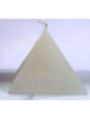 Weiße Pyramidenkerze, 10cm Basis x 7,5cm Höhe, Stumpenöffner