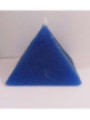 Blaue Pyramide Kerze, 10cm Basis x 7,5cm Höhe, Studien, Mentale Kraft