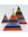 Kleine Pyramide Kerze 7 Farben, 7cm Basis x 9cm Höhe