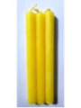 Handgemachte gelbe Kerze 15x1,5cm