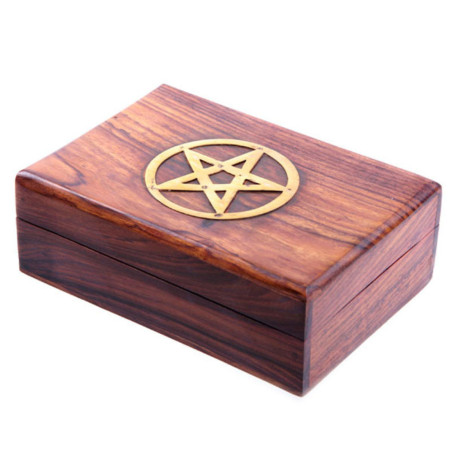 Pentagramm Naturholzkiste 17,5cm