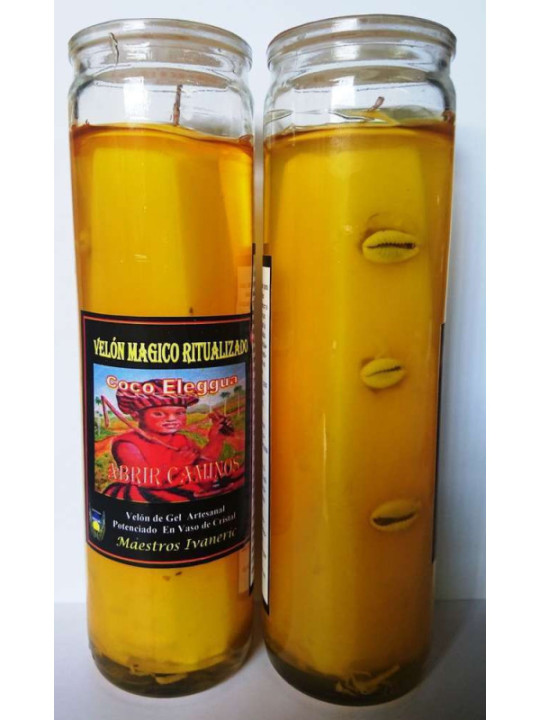 Magische Gel-Kerze, Kokosnuss Eleggua