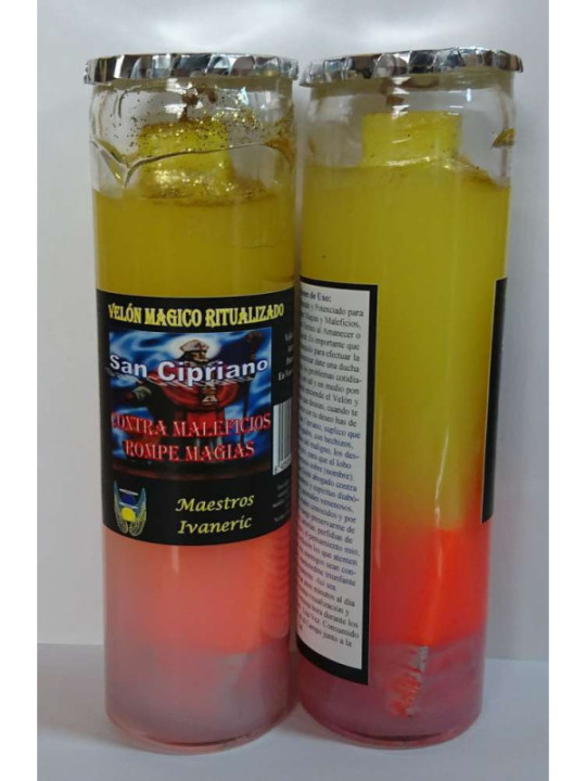 Magische Gel-Kerze, San Cipriano, Gegen bösen Zauber, Zauberbrecher