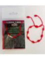 Armband der 7 roten Knoten. Hält Neid und Unglück fern, zieht das Glück an.