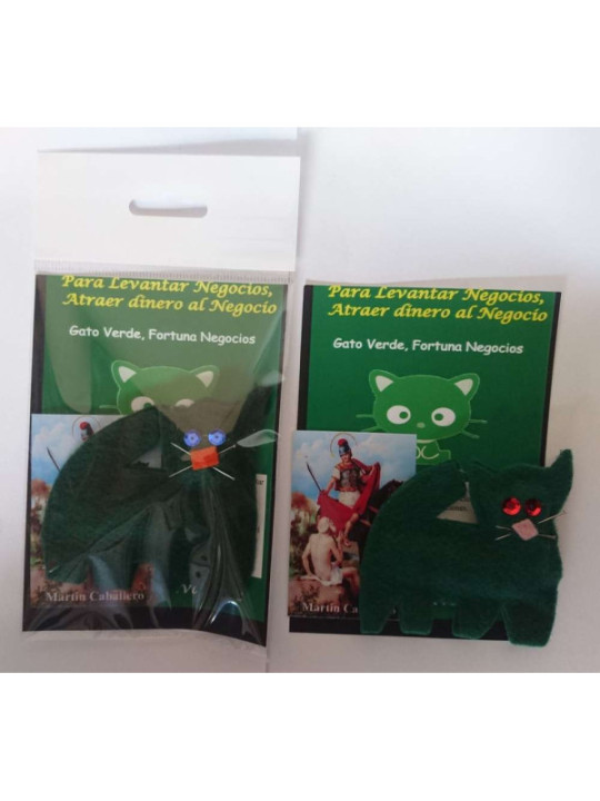 Grünes Katzenfetisch-Amulett, steigert das Geschäft