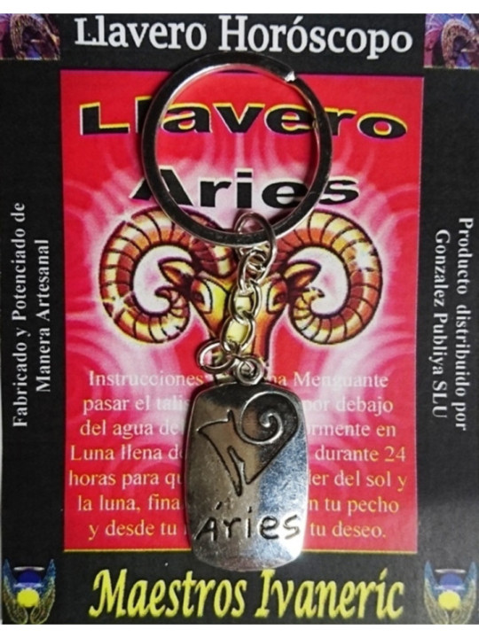 Handgefertigter Metall Schlüsselanhänger Widder Horoskop