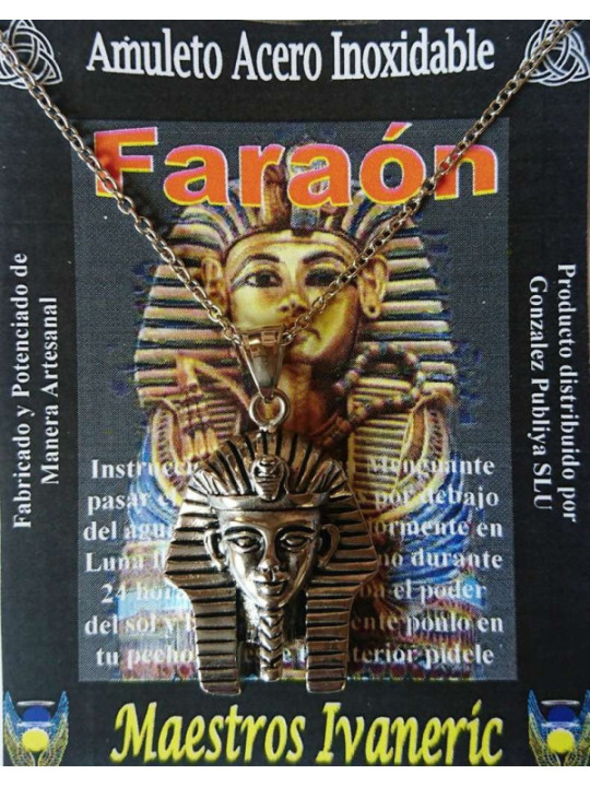 Handgefertigter Talisman aus Edelstahl, Pharao, Beschützer der Geheimnisse