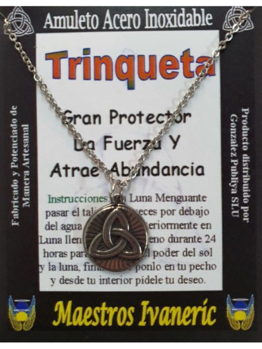 Handgefertigter Talisman aus Edelstahl, Trinquette