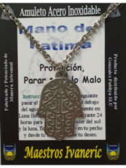 Handgefertigter Talisman aus Edelstahl, Hand der Fatima, Schutz