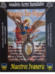 Edelstahl Talisman, Sankt Michael Medaille 2,7 cm, Großer Beschützer