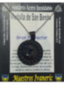 Handgefertigter Talisman aus schwarzem Edelstahl, Heiliger Benedikt, Großer Beschützer