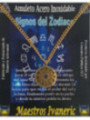 Handgefertigter goldener Edelstahl-Talisman, Tierkreiszeichen