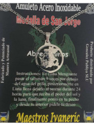 Handgefertigter Edelstahl-Talisman, Saint George. Straßenöffner