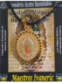 Handgefertigter großer Talisman aus Edelstahl, Jungfrau Guadalupe, 4,4 cm mit Schnur