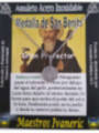 Handgefertigter Talisman aus Edelstahl, 1,1 cm Durchmesser, Heiliger Benedikt, Großer Beschützer
