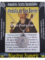 Handgefertigter Talisman aus Edelstahl, 2 cm Durchmesser, Heiliger Benedikt, Großer Beschützer