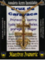 Handgefertigter Talisman aus Edelstahl, großes goldenes Caravaca-Kreuz