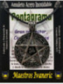 Handgefertigter großer Talisman aus Edelstahl, Pentagramm, Schutz