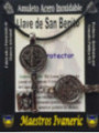 Handgefertigter großer Talisman aus Edelstahl, Schlüssel des Heiligen Benedikt