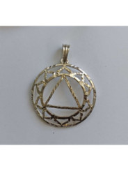 Silber Metall Drittes Chakra Symbol