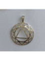 Silber Metall Drittes Chakra Symbol