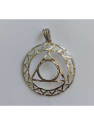 Silbernes Metall-Symbol des Fünften Chakras