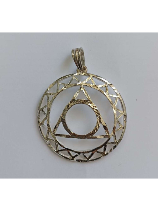 Silbernes Metall-Symbol des Fünften Chakras