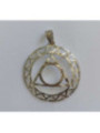 Silbernes Metall-Symbol des Fünften Chakras