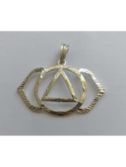 Sechstes Chakra Silber Metall Symbol
