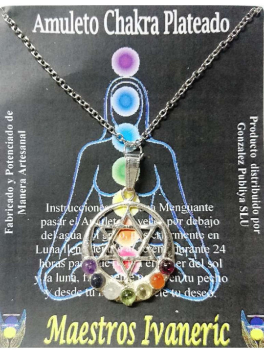 Handgefertigtes Amulett Versilbertes Metall Stern mit Mond