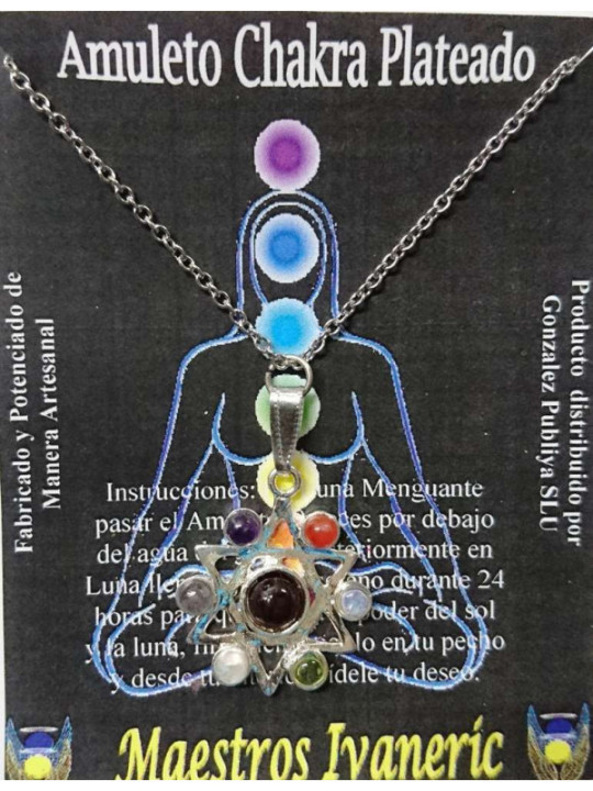 Handgefertigtes Amulett Versilberter Metallstern