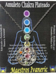 Blume des Lebens Versilbertes Metallhandwerker Amulett