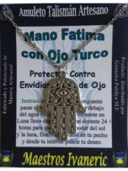 Handgefertigter Talisman Hand der Fatima durchbrochene Arbeit mit Auge