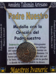 Silbermedaille mit dem Vaterunser-Gebet
