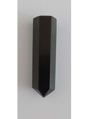 Zweistufiger schwarzer Obsidian 2-3cm Mineralspitze