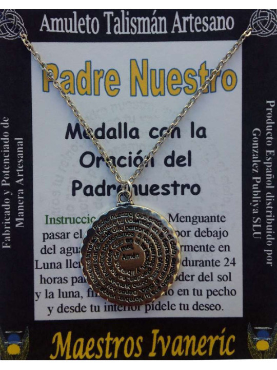 Medaille mit dem Vaterunser-Gebet