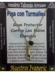 Handgefertigter Talisman Figa Faust mit Turmalin