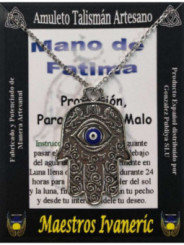 Handgefertigter Talisman Hand der Fatima mit türkischem Auge