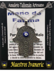Handgefertigter Talisman Hand der Fatima mit türkischem Auge