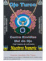 Türkisauge-Amulett aus Harz mit Metall, grün