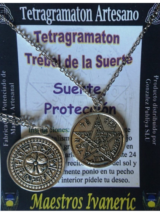 Glückliches Kleeblatt Tetragramaton Amulett